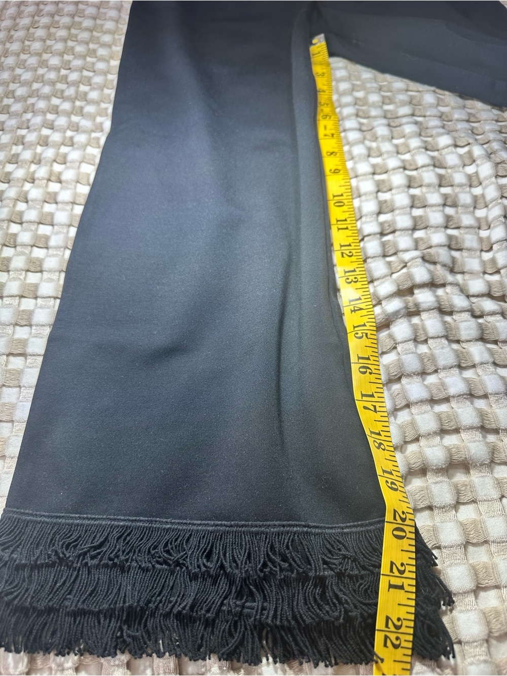 Lysse Black Pull On Fringe-Hem Cropped Wide-Leg Pants Women’s Small - Picture 4 of 8